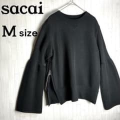 な*か様 49 【美品】sacai サイドジップ スウェット 黒 2 プルオーバ な*か様 49 【美品】sacai サイドジップ スウェット 黒 2 プルオーバ