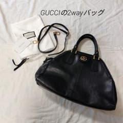 ◆お値下◆保存袋付/GUCCIタイガー/黒レザー2wayショルダーバッグ ◇お値下◇保存袋付/GUCCIタイガー/黒レザー2wayショルダーバッグ
