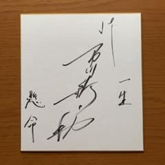 サイン色紙 十二代目市川團十郎 七代目新之助 七代目 市川新之助(現 團十郎白猿) サイン色紙 - メルカリ