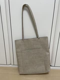 ZARA グレー クロコダイル風 トートバッグのサムネイル