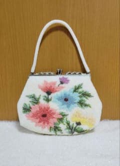 ビーズバッグ美品☆総ビーズ 和装 昭和 レトロ アンティーク ヴィンテージのサムネイル