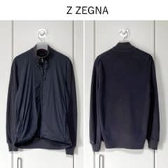 Z ZEGNA コットンニット&ナイロン コンビブルゾン /ハイブリッド 