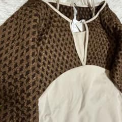 【タグ付き】VANNIE U　アーチウエストジャガードワンピース 　ヴァニーユー