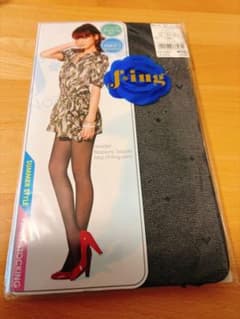 【新品・未使用】fing パンティストッキング ブラック ハートダイヤ 佐々木希のサムネイル