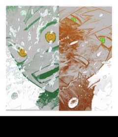ヒロアカ 原画展 Beginning A2アートポスター 緑谷出久 爆豪勝己