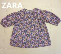 ZARA ザラ　花柄 ガーゼシャツ 104cm 3-4歳　女の子　ピンクのサムネイル