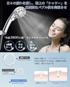 【新品未使用】Voango シャワーヘッド マイクロナノバブルのサムネイル