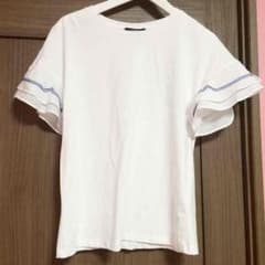 Forever21 青刺繍 フリルTシャツのサムネイル