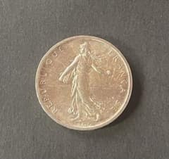 実測一致】フランス 5フラン銀貨 1960年 銀835 本物保証 - メルカリ