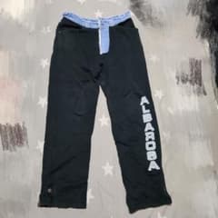 希少 90s ALBA ROSA デニム 切替 スウェットパンツ ダメージ加工