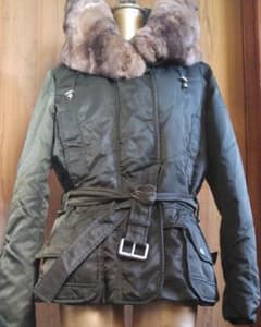 MaxMara　ファーとりはずし　ミリタリー調　44　13号　XL　大きいサイズのサムネイル
