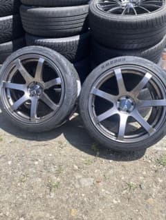 B) ENKEI 9J+40 pcd100 18インチ86/BRZ タイヤ付き - メルカリ