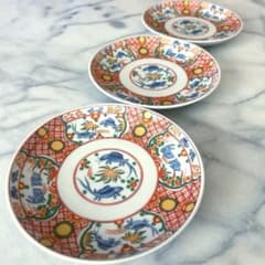 有田焼 喜峰窯 双魚紋 赤絵 丸和皿 3枚 - メルカリ