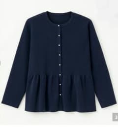 【新品未使用】しまむら　MUMU ペプラムカーディガン LLサイズのサムネイル