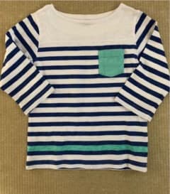 グローバルワーク ボーダー Tシャツ 7分袖 X-LARGE 120-130㎝のサムネイル
