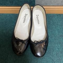 repetto ブラック バレエシューズ 37 - メルカリ
