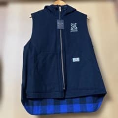 BBPBK INC. フード付きベスト ネイビー 廃盤デッドストック送料無料 