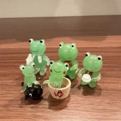 かえる ガラス細工 5点まとめのサムネイル