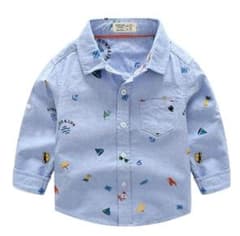 長袖ステンカラーシャツ 新品 130cmのサムネイル