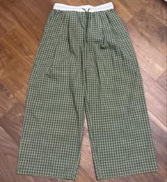 FRIFUL チェック柄 ワイドパンツ カーキ XLのサムネイル
