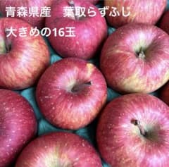 青森県産りんご　葉取らずフジ　大きめのサムネイル