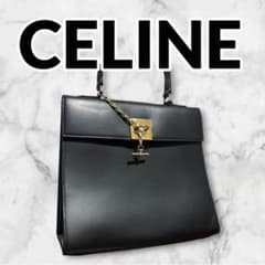정규품 CELINE 셀린느 만텔 체인 핸드백 블랙 가죽