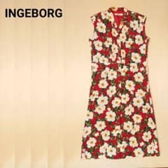 ingeborg ワンピース ノースリーブ 花柄 レーヨン インゲボルグ - メルカリ