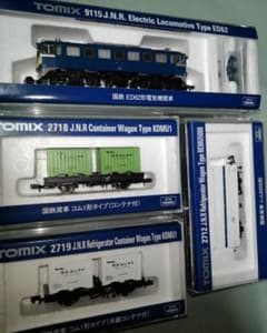 【値下げ】TOMIX 9115 国鉄 ED62形 電気機関車＋貨車×3両 美品のサムネイル