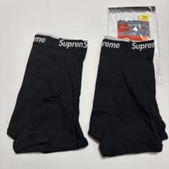 Supreme Hanes ボクサーパンツ ブラック 黒 L 2枚 未使用品のサムネイル