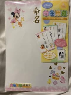 Disney Baby 명명 용지 A4 3장입 미니 여자용