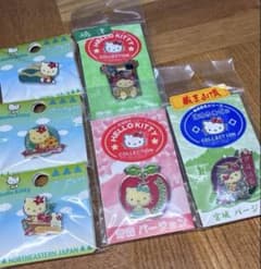 ご当地限定 ハローキティ ピンバッジ 青森 秋田 山形 宮城 蔵王