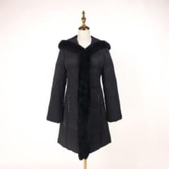 美品】フォクシー 40 ヌートリア ファー フード 毛皮 ダウンコート 