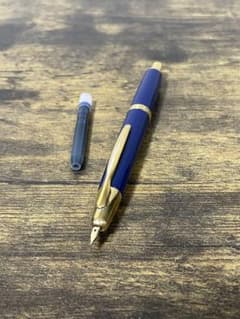 2004年製　ディープブルー×ゴールド 18金　細字　キャップレス　万年筆 2004年製 ディープブルー×ゴールド 18金 細字 キャップレス