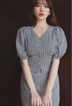 Puff Sleeve Checked Set-Up herliptoのサムネイル