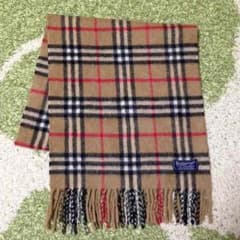 バーバリー カシミアマフラー 定番チェック カシミア１００%のサムネイル