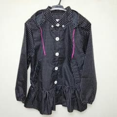 美品【サイズ110】水玉♡レインコート　ワンピース風のサムネイル
