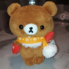 리락쿠마 봉제 장난감 머플러 장갑 겨울 사양 RILAKKUMA