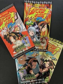 シャーマンキング カード ウエハース 空袋4枚セット グリコ