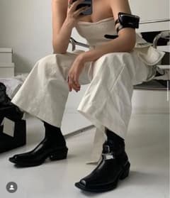 【最終値下げ】untitlab スクエアトゥ ブーツ ブラック 最終値下げ】untitlab スクエアトゥ ブーツ ブラック - メルカリ