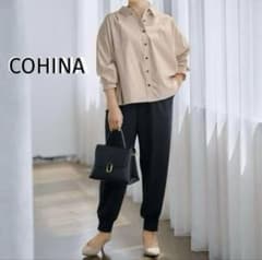 COHINA カットジョーゼットジョグパンツ　shortのサムネイル