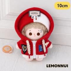 10cm ぬいぐるみ服 着せ替え ちびぬい ぬい活 推し活 赤-E060