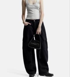 alexanderwang カーゴデニムパンツ 24 ブラック ワイドのサムネイル