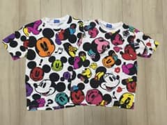 東京ディズニーリゾート ミッキー ミニー 総柄　Tシャツ 2枚セット　M・Sのサムネイル