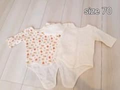ベビー肌着 長袖ロンパース 2枚セットのサムネイル
