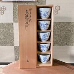 京焼 清水焼 平安吉兆 高山寺 鳥獣戯画倣　汲出 茶碗 湯呑 五客 共箱付き m59900938554_1.jpg?1749534570
