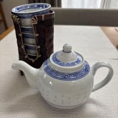 景徳鎮 茶器セット 急須 湯呑5客 中国茶器 ティーポット 湯呑みセット