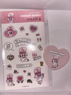 ESTHER BUNNY RIBBON BUNNY STICKERのサムネイル