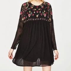 新品 zara刺繍ワンピースのサムネイル