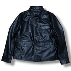 極美品 50'sスタイル 馬革 ホースハイド レザー カーコート FORTIME 極美品 50'sスタイル 馬革 ホースハイド レザー カーコート FORTIME