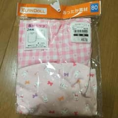 あったか素材 manakan11サマ専用  長袖シャツ80cm ミニーパジャマのサムネイル